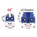 Duplex singlemode patchkabel met CS connector en LC uniboot connector 8 meter