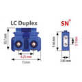 Duplex singlemode patchkabel met SN connector en LC uniboot connector 1 meter