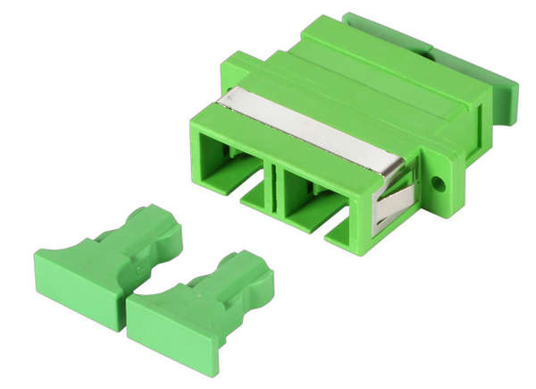 Een koppelstuk met APC kleurcode